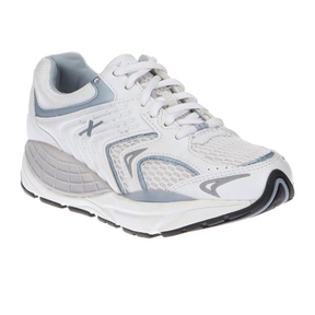 Xelero Matrix Mesh Walking Shoe (Women) - White/Light Blue Athletic - Running - Motion Control - The Heel Shoe Fitters