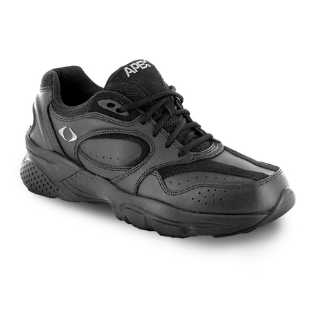 Apex X801 Lace Walker (Men) - Black Athletic - Walking - The Heel Shoe Fitters