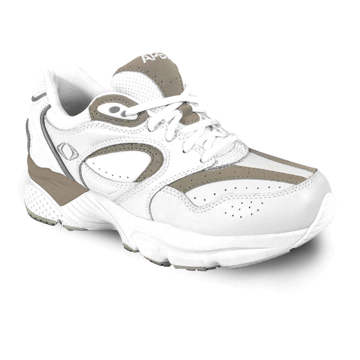 Apex X821 Lace Walker (Men) - White Athletic - Walking - The Heel Shoe Fitters