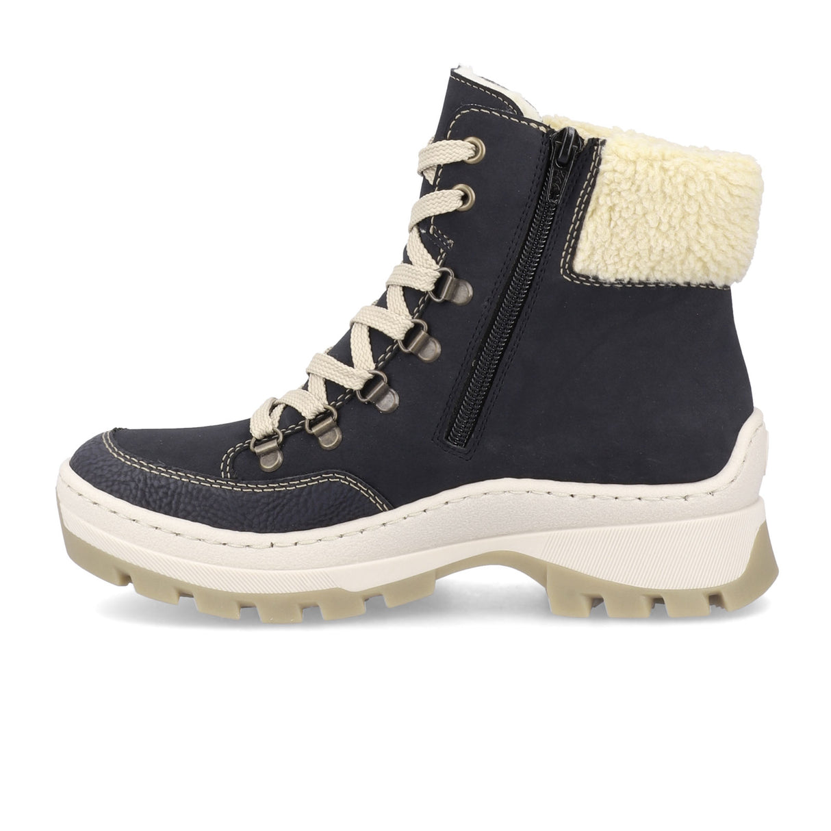 Rieker Tavia X9338-14 Mid Boot (Women) - Pazifik/Pazifik/Mogano/Beige Boots - Winter - Mid Boot - The Heel Shoe Fitters