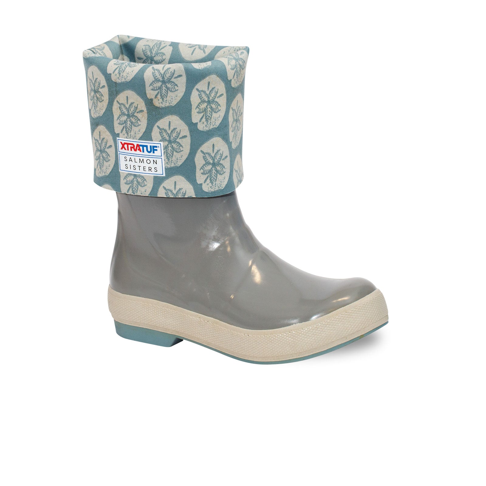 XtraTuf Salmon Sisters 15 Legacy Rain Boot Women Gray Sand Dollar 6 M