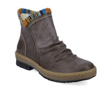 Rieker Felicitas Z6755-45 Ankle Boot (Women) - Basalt/Orange Boots - Fashion - Ankle Boot - The Heel Shoe Fitters