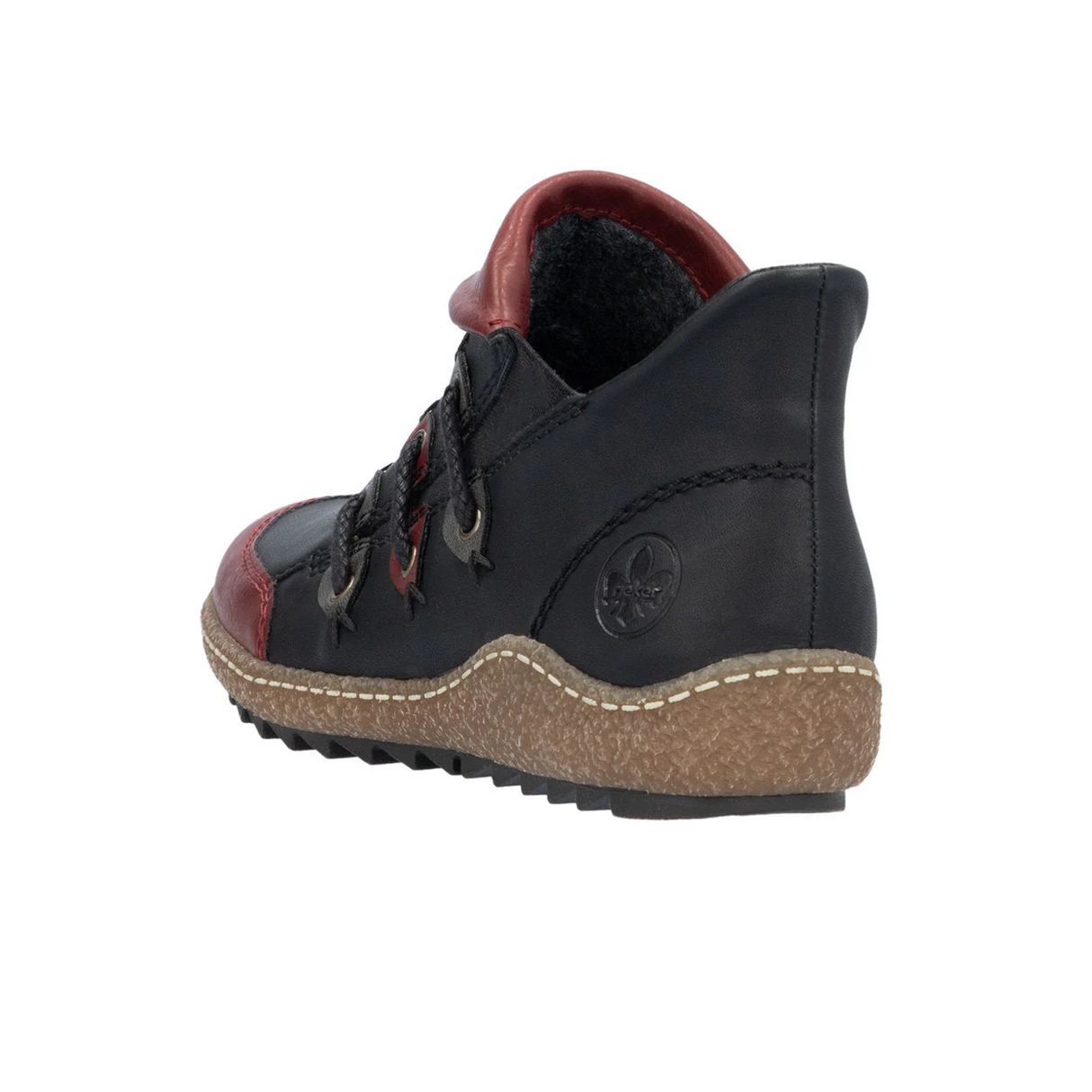 Rieker Z7582 Liv Boot (Women) - Wine/Schwarz/Smoke Boots - Casual - Low - The Heel Shoe Fitters