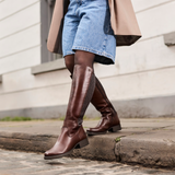 Rieker Faith Z9591 Tall Boot (Women) - Ebony/Moro/Chestnut Boots - Casual - High - The Heel Shoe Fitters