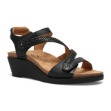 Taos Zecret Wedge Sandal (Women) - Black Sandal - Heel/Wedge - The Heel Shoe Fitters