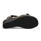 Taos Zecret Wedge Sandal (Women) - Black Sandal - Heel/Wedge - The Heel Shoe Fitters