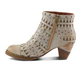 L'Artiste Niobe Heeled Ankle Boot (Women) - Beige Multi Boots - Casual - Mid - The Heel Shoe Fitters