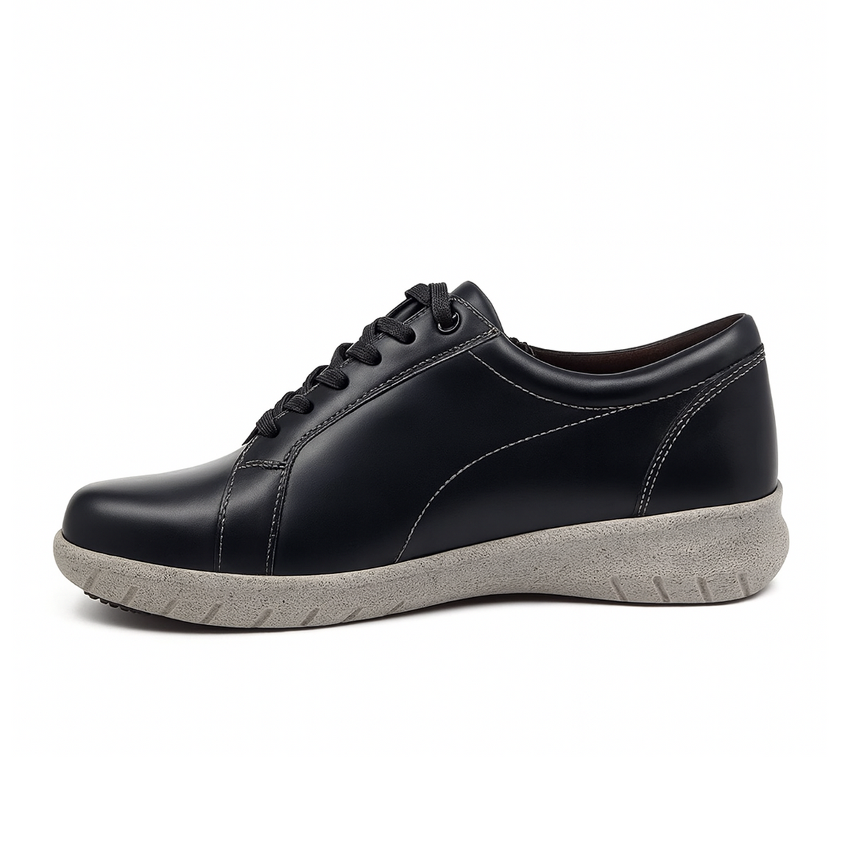 Ziera Solar XF Sneaker (Women) - Black/Misty Speckle Leather Athletic - Casual - Lace Up - The Heel Shoe Fitters