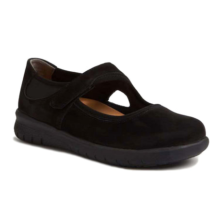 Ziera Silvani Mary Jane (Women) - Black Nubuck/Black Neoprene Dress-Casual - Slip On - The Heel Shoe Fitters