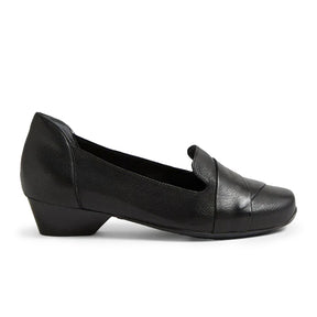 Ziera Ceylyn Wide Loafer (Women) - Black Leather Dress-Casual - Loafers - The Heel Shoe Fitters