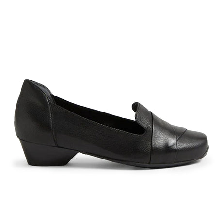 Ziera Ceylyn Wide Loafer (Women) - Black Leather Dress-Casual - Loafer - The Heel Shoe Fitters