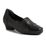 Ziera Ceylyn Wide Loafer (Women) - Black Leather Dress-Casual - Loafer - The Heel Shoe Fitters