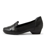 Ziera Ceylyn Wide Loafer (Women) - Black Leather Dress-Casual - Loafer - The Heel Shoe Fitters