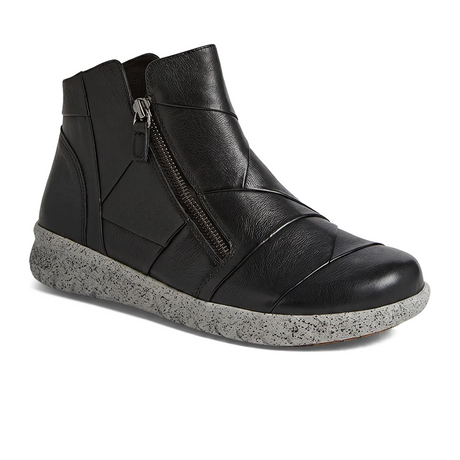 Ziera Sisley (Women) - Black/Grey Boots - Casual - Low - The Heel Shoe Fitters