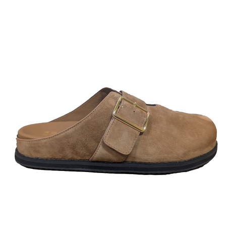 Ziera Moris Clog (Women) - Coffee Suede Dress-Casual - Clogs & Mules - The Heel Shoe Fitters