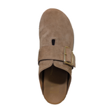 Ziera Moris Clog (Women) - Coffee Suede Dress-Casual - Clogs & Mules - The Heel Shoe Fitters