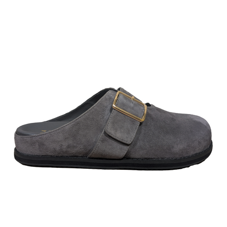 Ziera Moris Clog (Women) - Dark Taupe Suede Dress-Casual - Clogs & Mules - The Heel Shoe Fitters