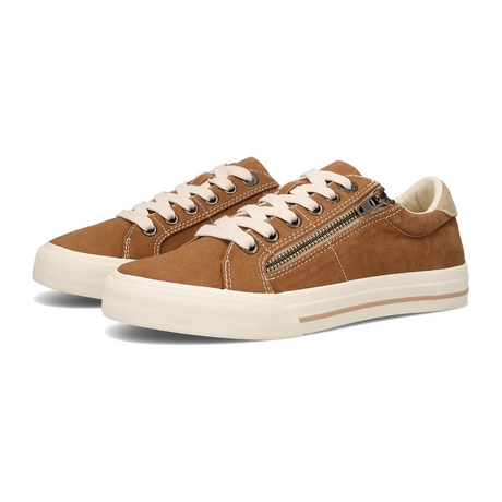 Taos Z Soul Sneaker (Women) - Golden Tan/Tan Distressed Athletic - Casual - Lace Up - The Heel Shoe Fitters