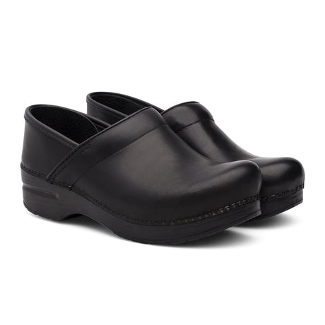 Dansko Professional Clog (Unisex) - Black Cabrio Leather Dress-Casual - Clogs & Mules - The Heel Shoe Fitters