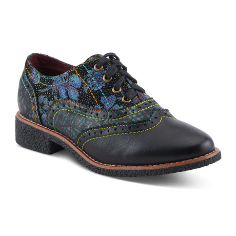 L'Artiste Muggiasti-Dot Oxford (Women) - Black Multi Dress-Casual - Oxford - The Heel Shoe Fitters