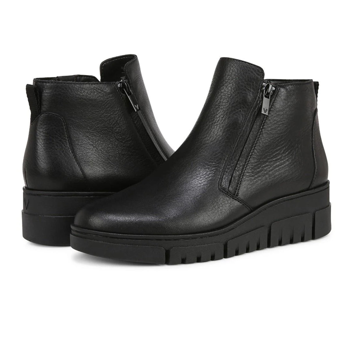 Vionic Uptown Sur Wedge Boot (Women) - Black Boots - Casual - Mid - The Heel Shoe Fitters