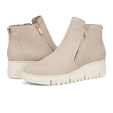 Vionic Uptown Sur Wedge Boot (Women) - Oatmeal Boots - Casual - Mid - The Heel Shoe Fitters