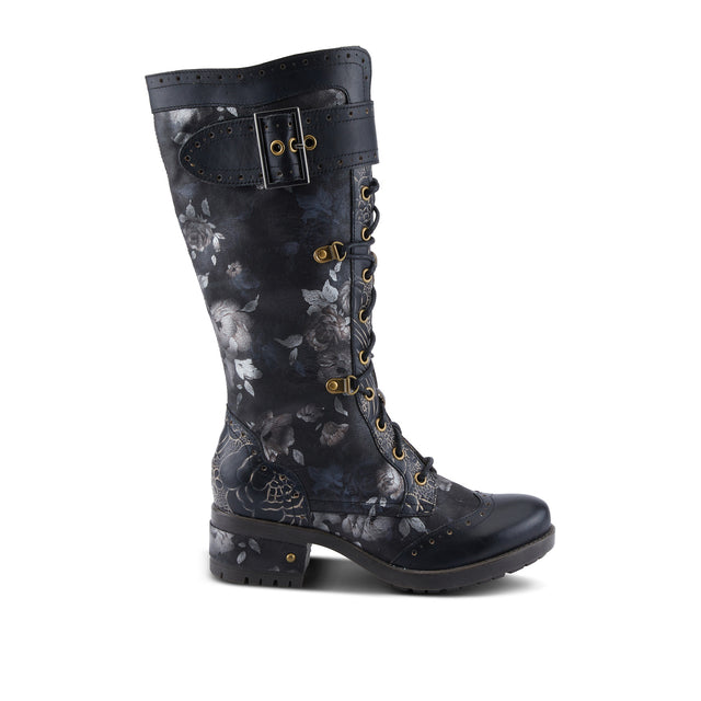 L'Artiste Kisha-Boss High Boot (Women) - Black Multi Boots - Casual - High - The Heel Shoe Fitters