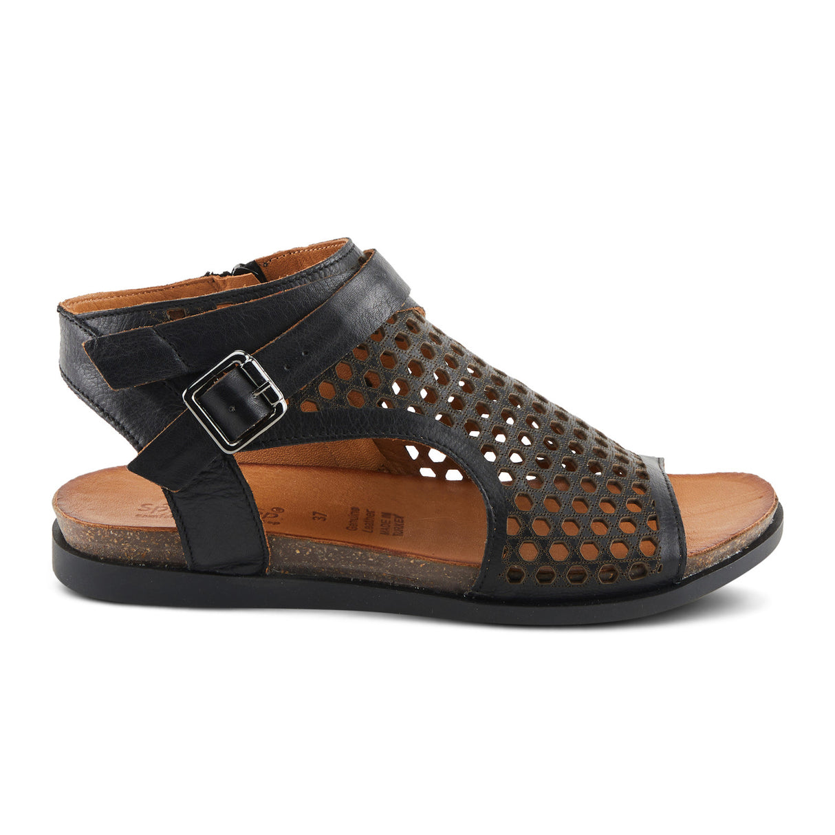 Spring Step Covington (Women) - Black Sandal - Backstrap - The Heel Shoe Fitters