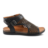 Spring Step Covington (Women) - Black Sandal - Backstrap - The Heel Shoe Fitters