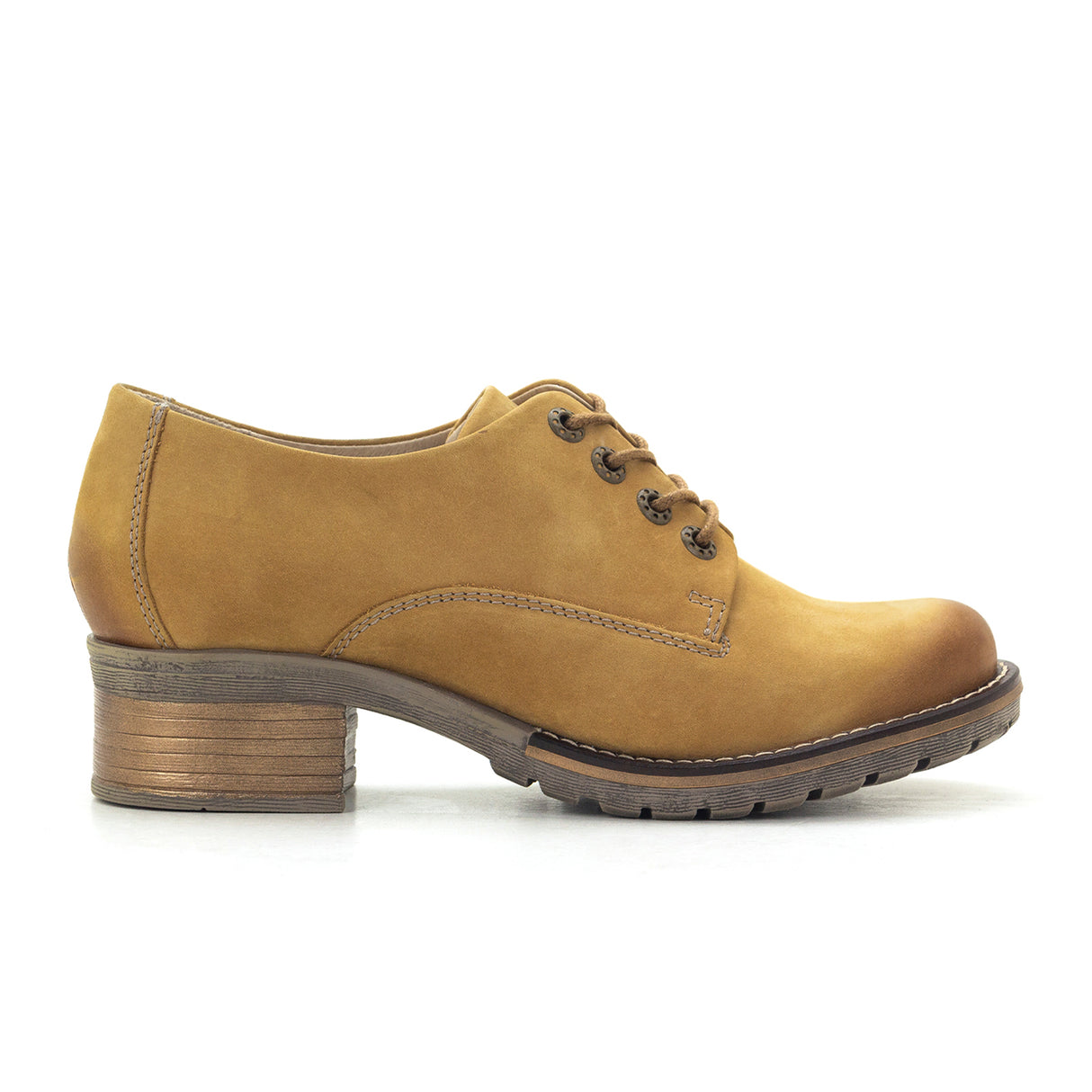 Dromedaris Kaley Heeled Lace Up (Women) - Ocre Dress-Casual - Heels - The Heel Shoe Fitters