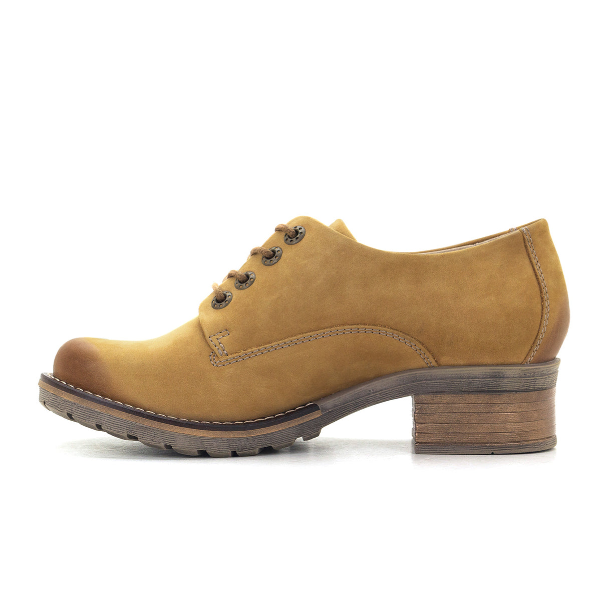 Dromedaris Kaley Heeled Lace Up (Women) - Ocre Dress-Casual - Heels - The Heel Shoe Fitters