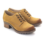 Dromedaris Kaley Heeled Lace Up (Women) - Ocre Dress-Casual - Heels - The Heel Shoe Fitters