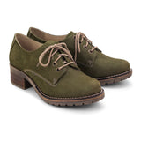 Dromedaris Kaley Heeled Lace Up (Women) - Olive Dress-Casual - Heels - The Heel Shoe Fitters