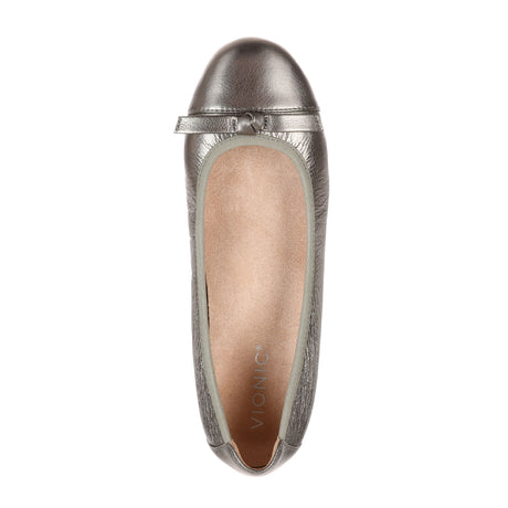 Vionic Amorie Flat (Women) - Pewter Dress-Casual - Flats - The Heel Shoe Fitters