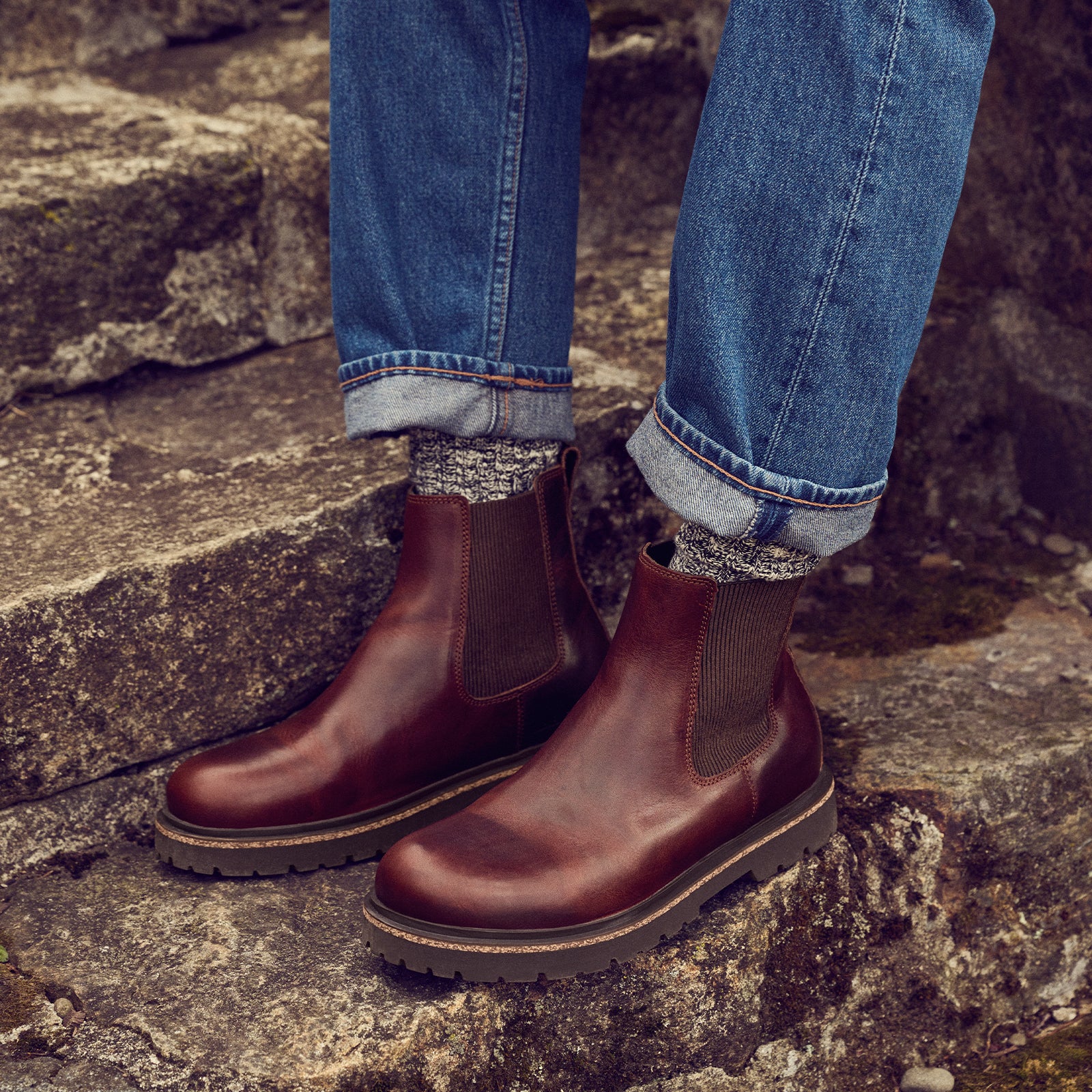 Birkenstock Highwood Chelsea Boot (Unisex) - Chocolate Leather