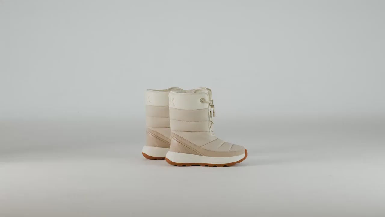Kizik Juno 2 High Boot (Women) - Oatmeal/Pristine Athletic - Casual - Lace Up - The Heel Shoe Fitters