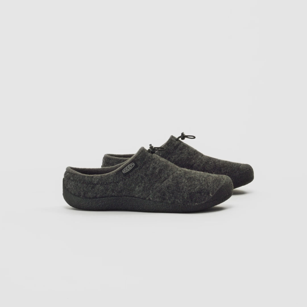 Keen Howser III Slide (Women) - Black Smooth Nylon Dress-Casual - Slipper - The Heel Shoe Fitters