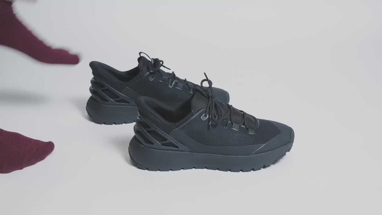 Kizik Wasatch Leather Low (Men) - Blackout