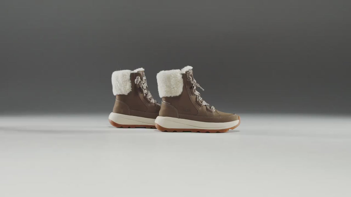 Kizik Juno 2 Lace Boot (Women) - Shitake/Fog