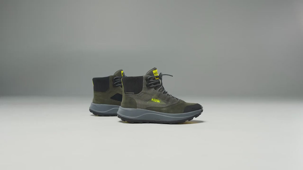 Kizik Freedom Hike (Men) - Olive Night/Smoked Pearl