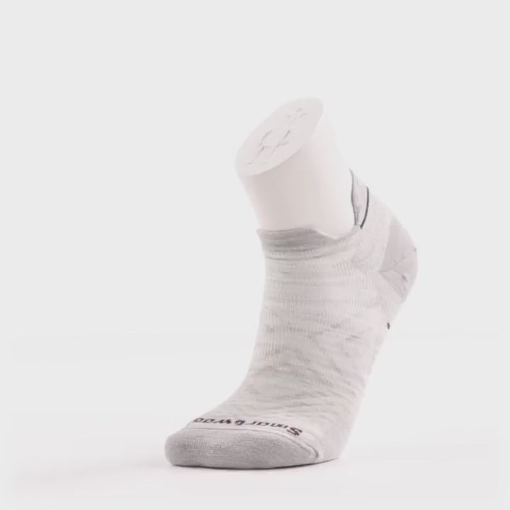 Smartwool Run Zero Cushion Low Ankle Sock (Women) - Ash Accessories - Socks - Performance - The Heel Shoe Fitters