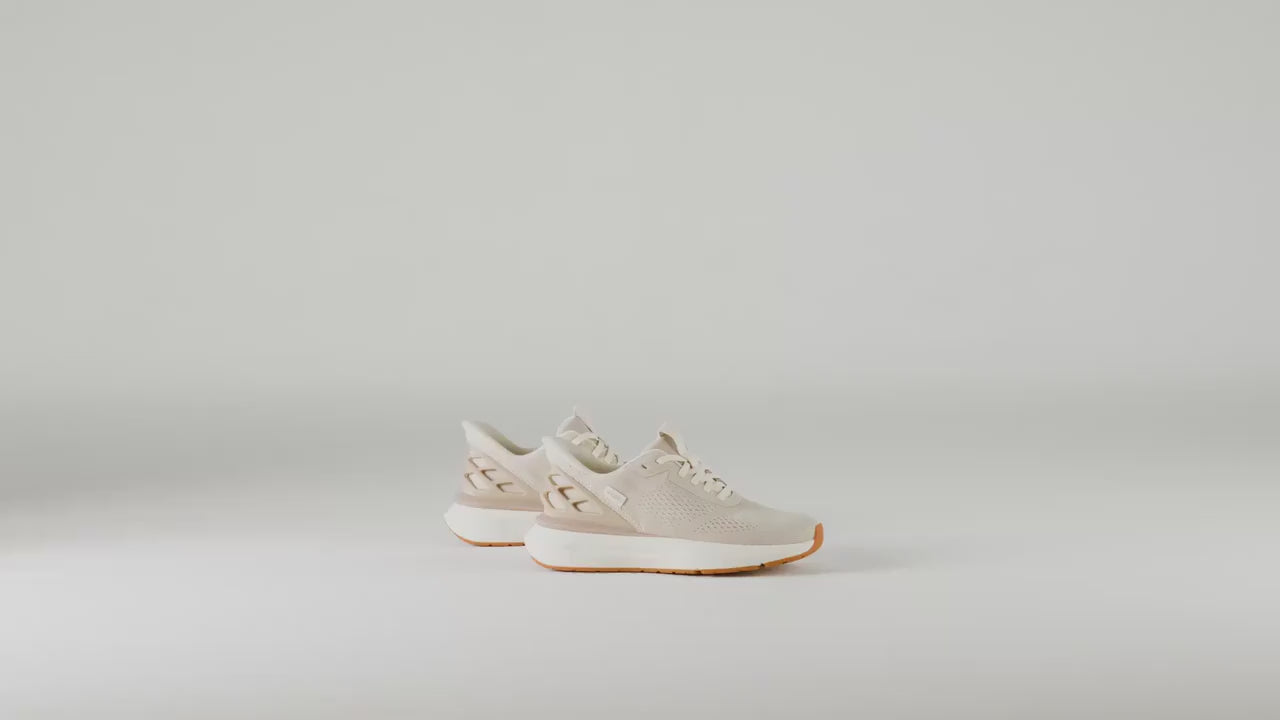 Kizik Athens 2 Sneaker (Women) - Oatmeal/Pristine Athletic - Casual - Lace Up - The Heel Shoe Fitters