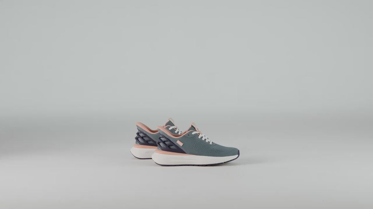 Kizik Athens 2 Sneaker (Women) - Stormy Weather/Rose Athletic - Casual - Lace Up - The Heel Shoe Fitters