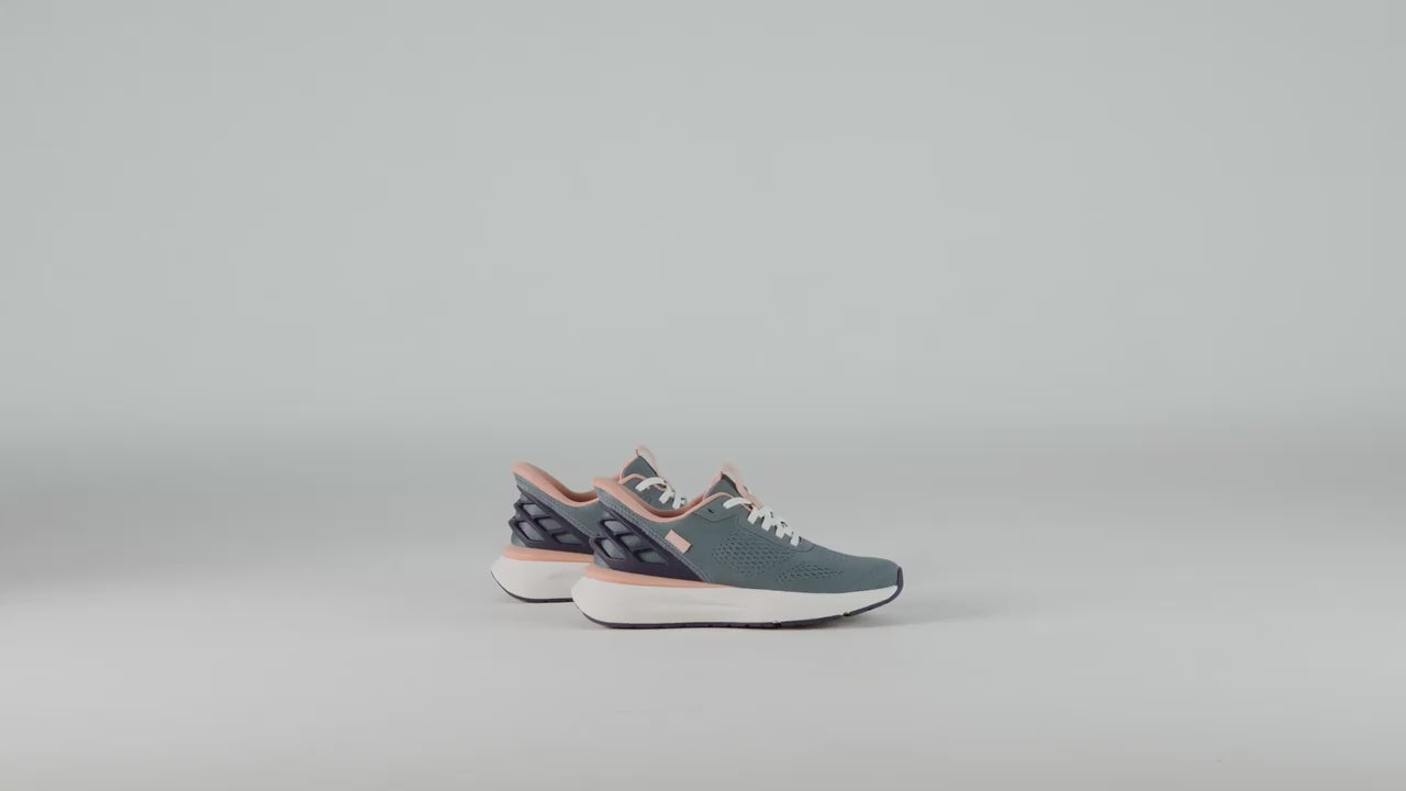 Kizik Athens 2 Sneaker (Women) - Stormy Weather/Rose Athletic - Casual - Lace Up - The Heel Shoe Fitters