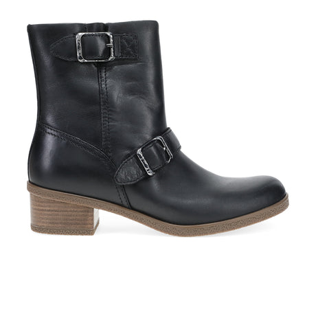 Dansko Delphine Mid Boot (Women) - Black Waterproof Burnished Boots - Casual - Mid - The Heel Shoe Fitters