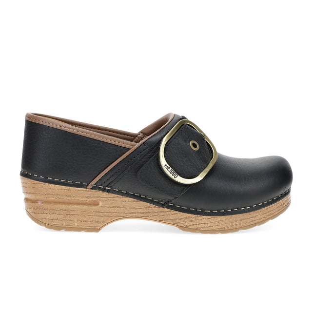 Dansko Pearson Clog (Women) - Black Tumbled Dress-Casual - Clogs & Mules - The Heel Shoe Fitters