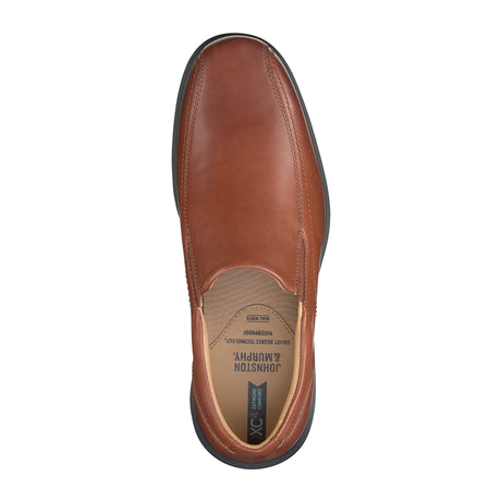 Johnston & Murphy XC4 Stanton Runoff Venetian (Men) - Red Brown Waterproof Full Grain Dress Casual - Slip On - The Heel Shoe Fitters