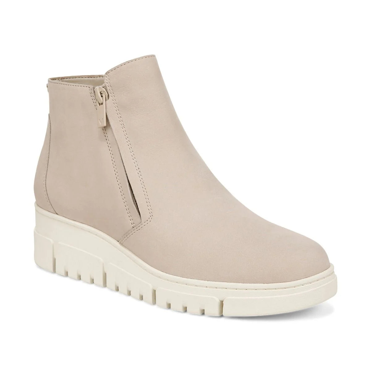 Vionic Uptown Sur Wedge Boot (Women) - Oatmeal Boots - Casual - Mid - The Heel Shoe Fitters