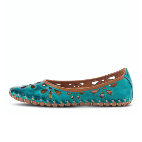Spring Step Rayely Ballet Flat (Women) - Turquoise Dress-Casual - Flats - The Heel Shoe Fitters