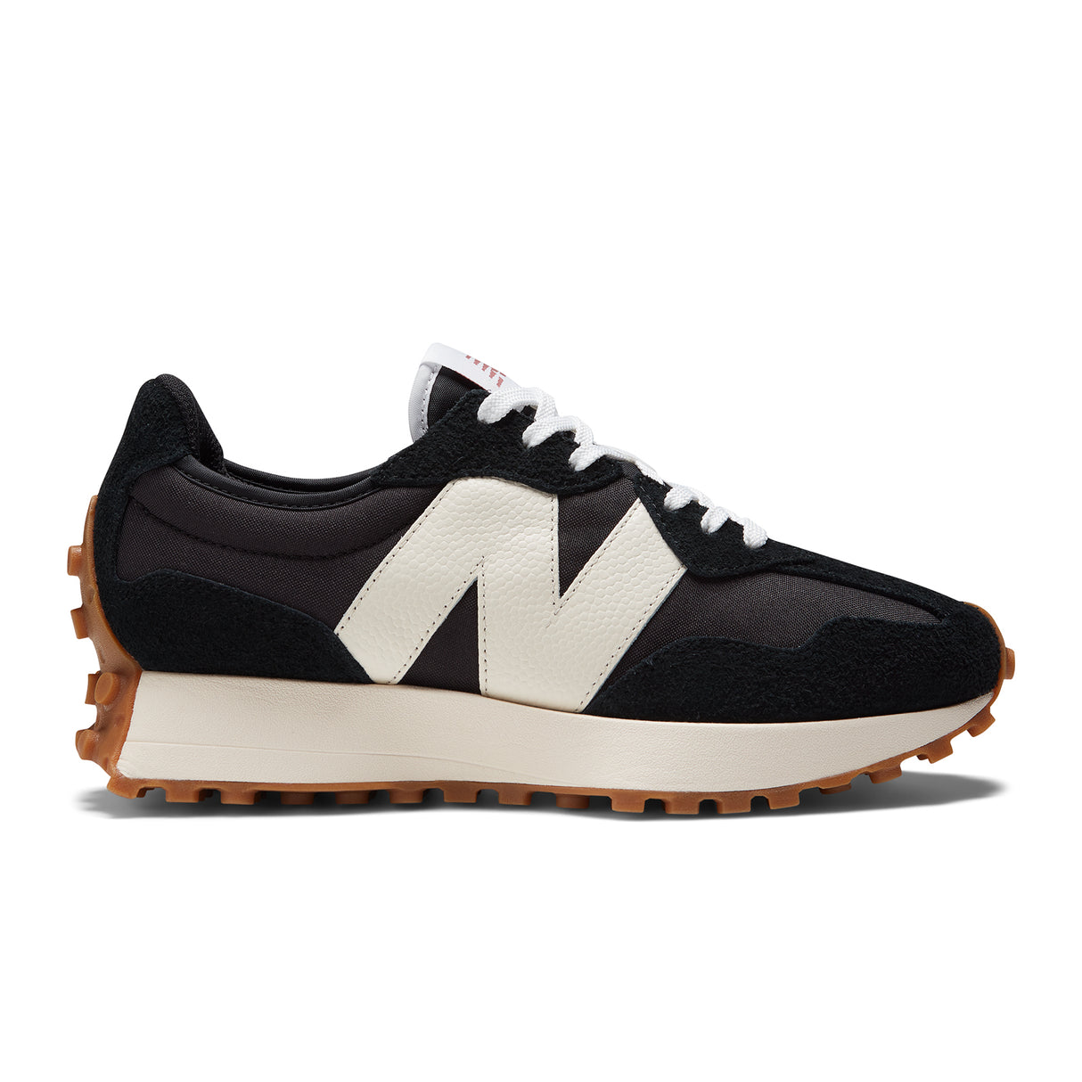 New Balance 327 (Women) - Black/White/Mineral Red Athletic - Running - Stability - The Heel Shoe Fitters